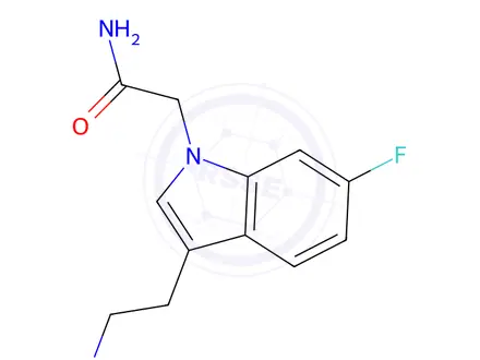 Chemical structure of 2-(3-(2-Aminoethyl)-6-fluoro-1h-indol-1-yl)acetamide
