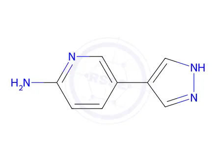 Chemical structure of 5-(1H-Pyrazol-4-yl)pyridin-2-amine