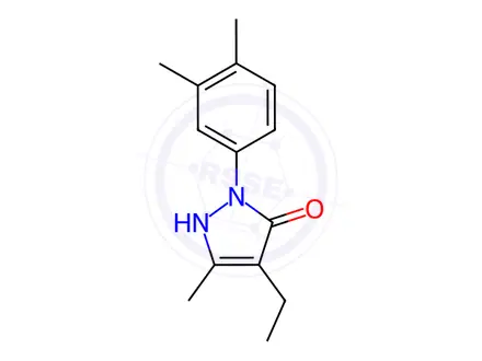 Chemical structure of 1-(3,4-dimethylphenyl)-4-ethyl-3-methyl-1H-pyrazol-5-ol