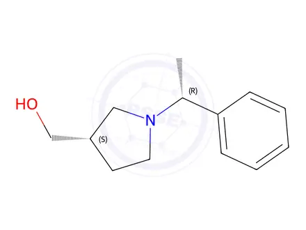 Chemical structure of (S)-1-[(R)-1-Phenylethyl]-3-(hydroxymethyl)pyrrolidine