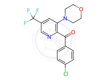 Chemical structure of (4-chlorophenyl)[3-morpholino-5-(trifluoromethyl)-2-pyridinyl]methanone