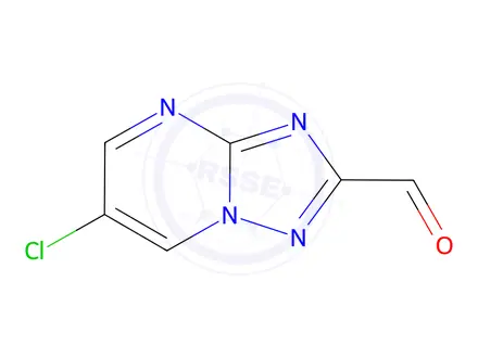 Chemical structure of 6-chloro-[1,2,4]triazolo[1,5-a]pyrimidine-2-carbaldehyde