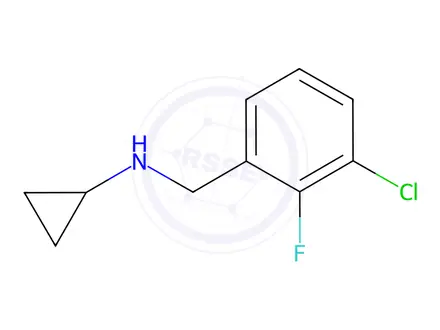 Chemical structure of N-[(3-Chloro-2-fluorophenyl)methyl]cyclopropanamine