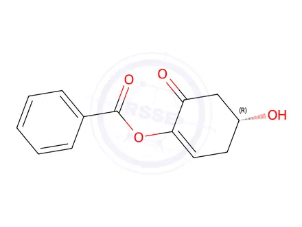 Chemical structure of 3,2-O-benzoyl-5-hydroxycyclohexanone