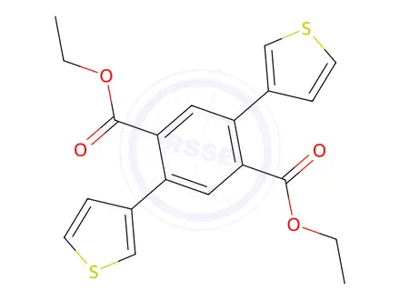 Chemical structure of Diethyl 2,5-di(thiophen-3-yl)terephthalate