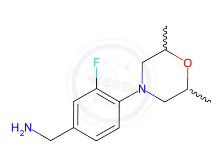 Chemical structure of [4-(2,6-Dimethylmorpholin-4-yl)-3-fluorophenyl]methanamine