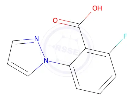 Chemical structure of 2-fluoro-6-(1H-pyrazol-1-yl)benzoic acid