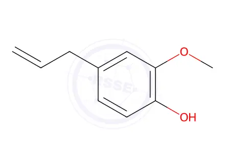 Chemical structure of Eugenol