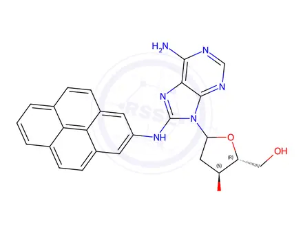 Chemical structure of N-(deoxyadenosin-8-yl)-2-aminopyrene