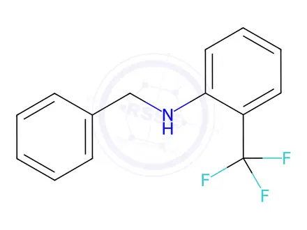 Chemical structure of N-benzyl-2-(trifluoromethyl)aniline
