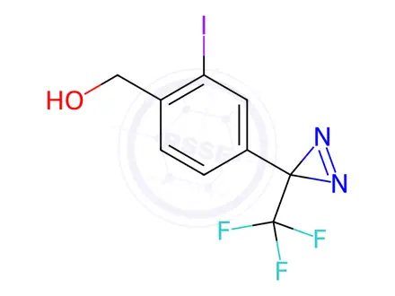 Chemical structure of 2-Iodo-4-[3-(trifluoromethyl)-3H-diazirin-3-yl]benzyl Alcohol