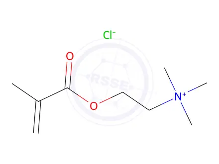 Chemical structure of [2-(Methacryloyloxy)ethyl]trimethylammonium Chloride, 72% solution in H2O, stabilized