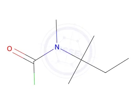 Chemical structure of N-methyl-N-(2-methylbutan-2-yl)carbamoyl chloride