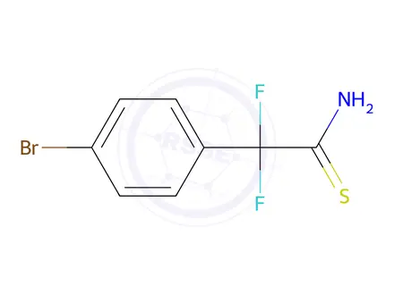 Chemical structure of 2-(4-Bromophenyl)-2,2-difluoroethanethioamide