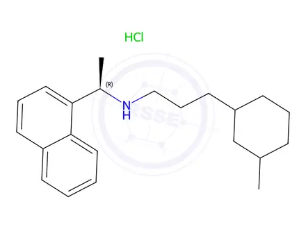 Chemical structure of 3-(3-Methylcyclohexyl)-N-((R)-1-(naphthalen-1-yl)ethyl)propan-1-amine hydrochloride