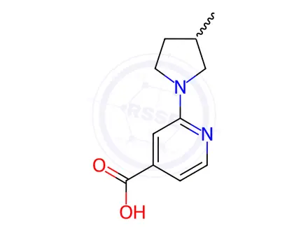 Chemical structure of 2-(3-methylpyrrolidin-1-yl)pyridine-4-carboxylic acid