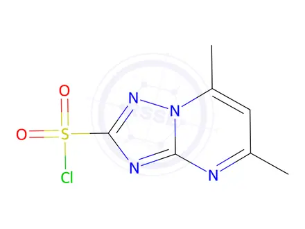 Chemical structure of 5,7-Dimethyl-[1,2,4]triazolo[1,5-a]pyrimidine-2-sulfonyl chloride