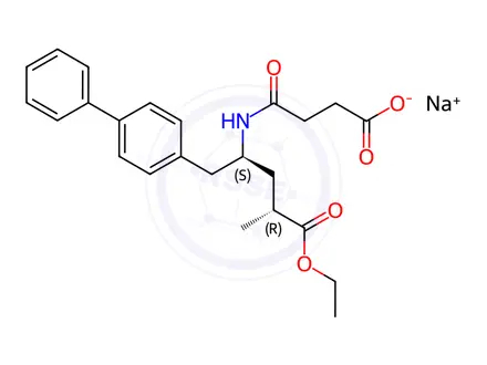 Chemical structure of Sacubitril(Sodium salt)