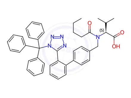 Chemical structure of N1-Trityl Valsartan