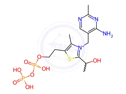 Chemical structure of 2-(α-Hydroxyethyl)thiamine diphosphate