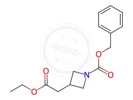 Chemical structure of BENZYL 3-(2-ETHOXY-2-OXOETHYL)AZETIDINE-1-CARBOXYLATE