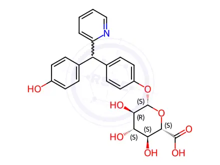 Chemical structure of Desacetyl Bisacodyl b-D-Glucuronide