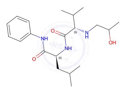 Chemical structure of N-((RS)-2-Hydroxy-propyl)-Val-Leu-anilide