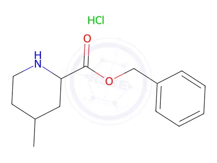 Chemical structure of BENZYL (+/-)-TRANS-4-METHYL-PIPERIDINE-2-CARBOXYLATE HYDROCHLORIDE