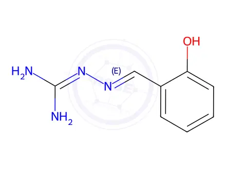 Chemical structure of N(or 3)-[(2-hydroxyphenyl)methylene]carbazamidine