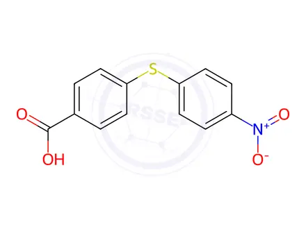 Chemical structure of 4-[(4-nitrophenyl)sulfanyl]benzoic acid