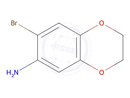 Chemical structure of 7-Bromo-2,3-dihydrobenzo[b][1,4]dioxin-6-amine