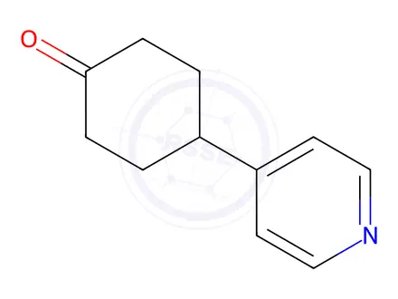 Chemical structure of 4-(pyridin-4-yl)cyclohexan-1-one