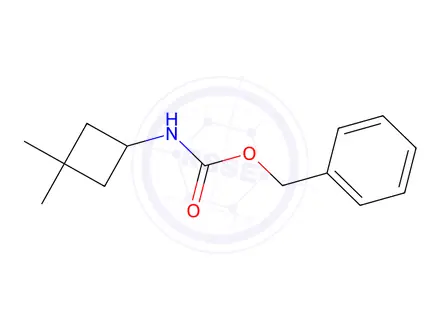 Chemical structure of CARBAMIC ACID, N-(3,3-DIMETHYLCYCLOBUTYL)-, PHENYLMETHYL ESTER