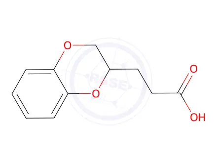 Chemical structure of 3-(2,3-Dihydrobenzo[b][1,4]dioxin-2-yl)propanoic acid