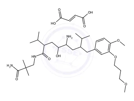 Chemical structure of Aliskiren fumarate