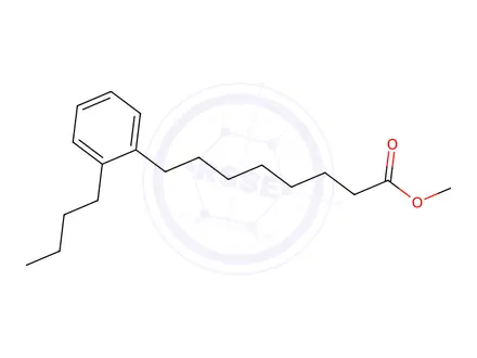 Chemical structure of 2-Butylbenzene-1-octanoic acid methyl ester