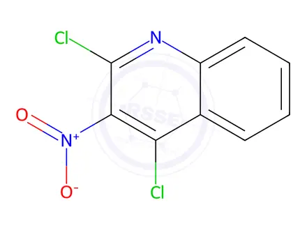 Chemical structure of 2,4-Dichloro-3-nitroquinoline (BSC)