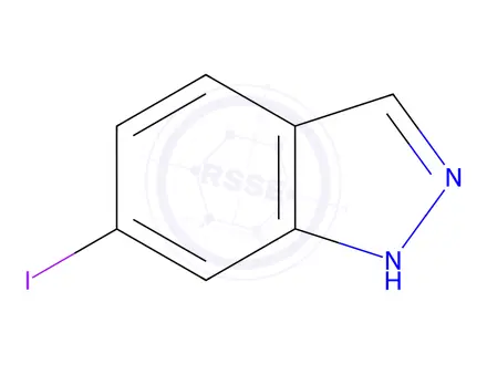Chemical structure of 6-Iodo-1H-indazole