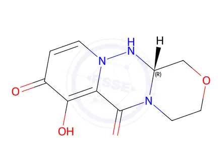 Chemical structure of (R)-7-hydroxy-3,4,12,12a-tetrahydro-1H-[1,4]oxazino[3,4-c]pyrido[2,1-f][1,2,4]triazine-6,8-dione