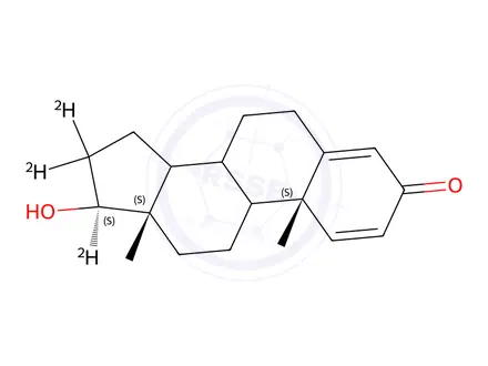 Chemical structure of 17 β-boldenone-[D3]