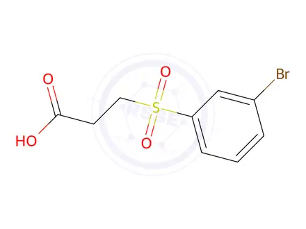 Chemical structure of 3-(3-Bromobenzenesulfonyl)propanoic acid