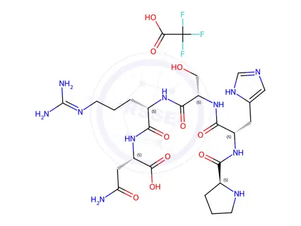 Chemical structure of Fibronectin Fragment (1376-1380) trifluoroacetate salt