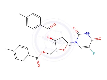 Chemical structure of 2'-Deoxy-5-Fluorouridine 3',5'-Bis(4-Methylbenzoate)