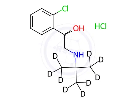 Chemical structure of Tulobuterol-D9 hydrochloride