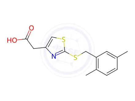 Chemical structure of {2-[(2,5-Dimethylbenzyl)thio]-1,3-thiazol-4-yl}acetic acid