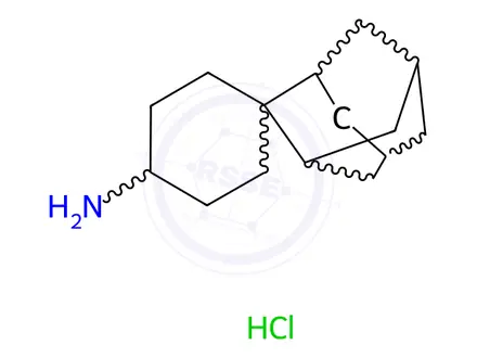 Chemical structure of Spiro[adamantane-2,1'-cyclohexan]-4'-amine hydrochloride