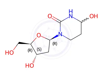 Chemical structure of 2'-DEOXY-3,4,5,6-TETRAHYDROURIDINE