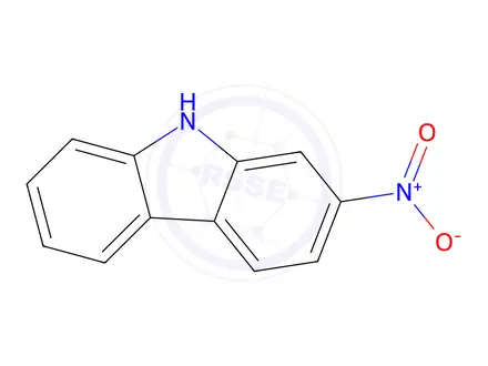 Chemical structure of 2-Nitrocarbazole