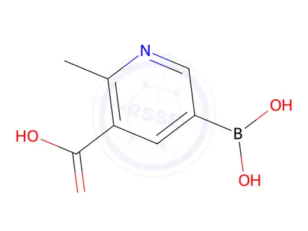 Chemical structure of 5-Borono-2-methylnicotinic acid
