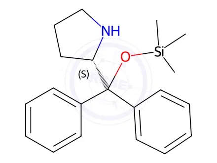 Chemical structure of (S)-(-)-alpha,alpha-Diphenyl-2-pyrrolidinemethanol trimethylsilyl ether